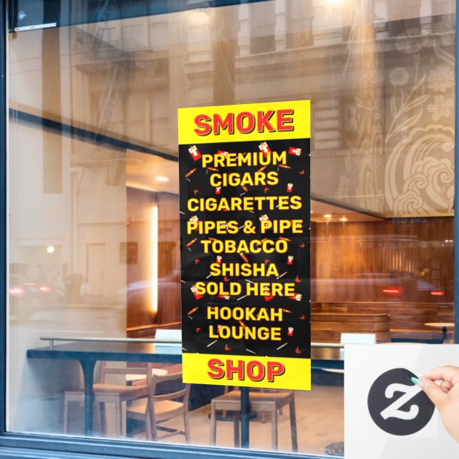 Customise Smoke Shop Cigarettes Cigars Tobacco  (Cafe Window)
