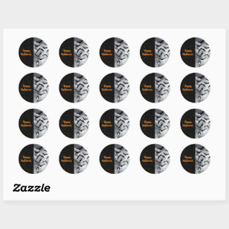 Customise Smokey Bats Halloween Classic Round Sticker
