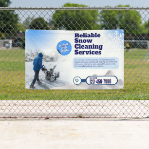 Customise Snow Cleaning Service Advertising Banner