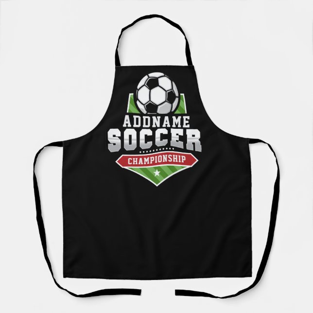 Customise Soccer ADD TEXT Varsity Team Player  Apron (Front)