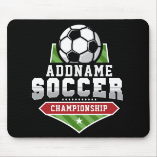 Customise Soccer ADD TEXT Varsity Team Player  Mouse Pad