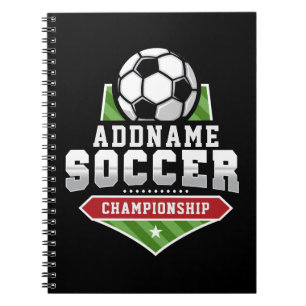 Customise Soccer ADD TEXT Varsity Team Player  Notebook