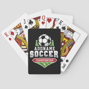 Customise Soccer ADD TEXT Varsity Team Player  Playing Cards