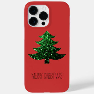 Customise Sparkly Christmas tree green sparkle Red Case-Mate iPhone 14 Pro Max Case