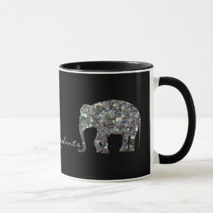 Customise Sparkly colourful silver mosaic Mug