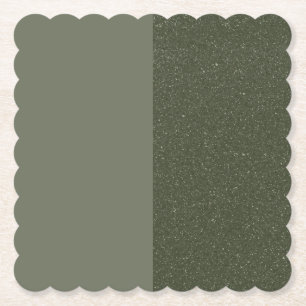 Customise Speckled + Moss Green Paper Coaster