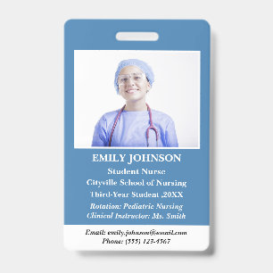 Customise Student Nurse  ID Badge