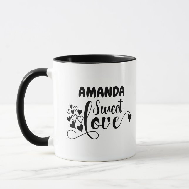 Customise Sweet Love Heart Mug (Left)