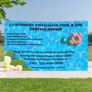 Customise Swimming Pool Spa Maintenance Repair Ser Banner