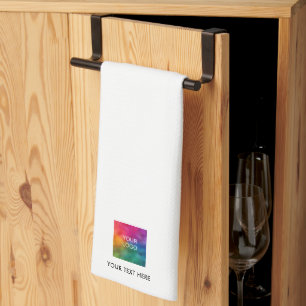 Customise Template Upload Your Business Logo Text Tea Towel
