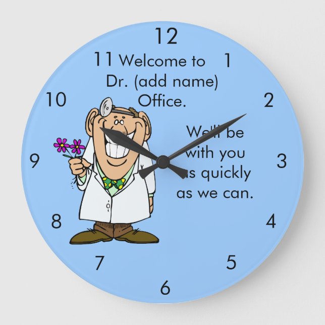 Customise Text Dr.'s Office Clock (Front)