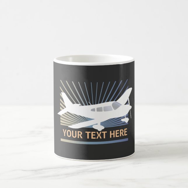 Customise Text - Low Wing Aeroplane Coffee Mug (Center)