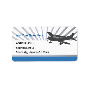 Customise Text - Low Wing Aeroplane Label