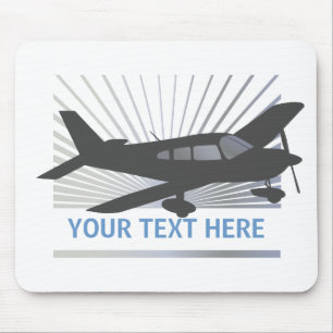 Customise Text - Low Wing Aeroplane Mouse Pad