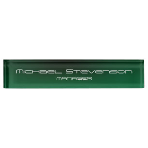 Customise Text Professional Modern Desk Nameplate