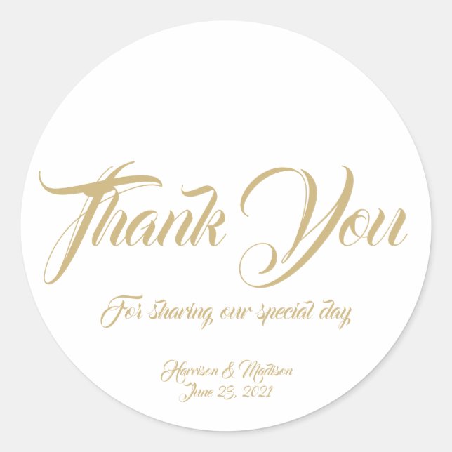 customise text Wedding gift favour tag stickers (Front)