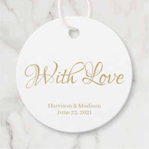 customise text Wedding gift favour tags