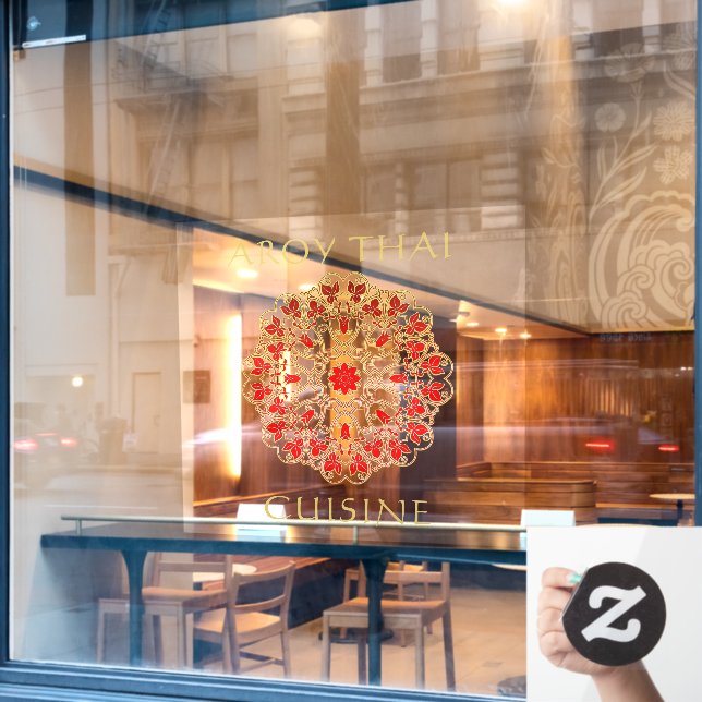 Customise Thai Restaurant Front Advertising  Windo (Cafe Window)