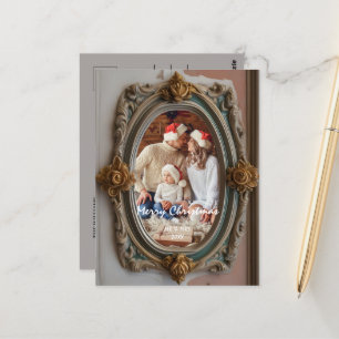 Customise the ancient frame with your photo postcard