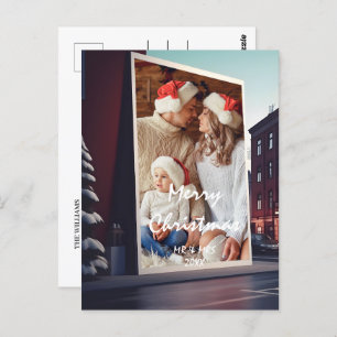 Customise the Christmas frame with your photo Postcard