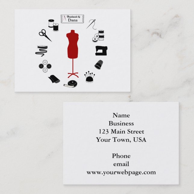 Customise the Label Business Card (Front/Back)