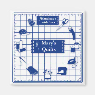 Customise the Label Quilt Time Magnet