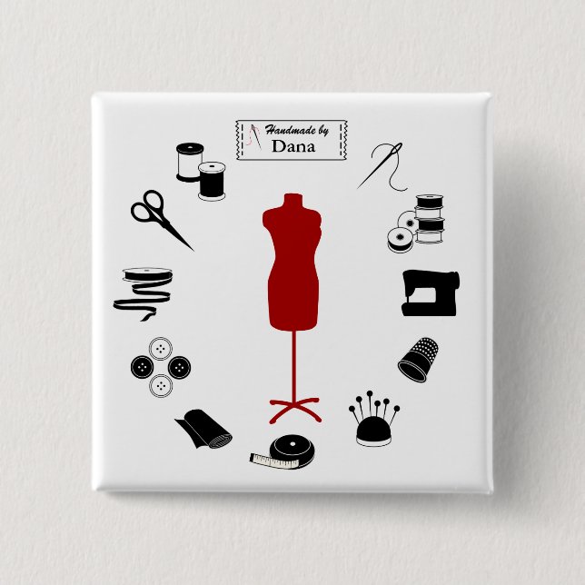 Customise the Label Sew Right 15 Cm Square Badge (Front)