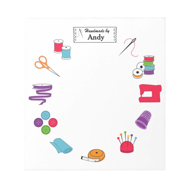 Customise the Label Sew Right Notepad (Front)
