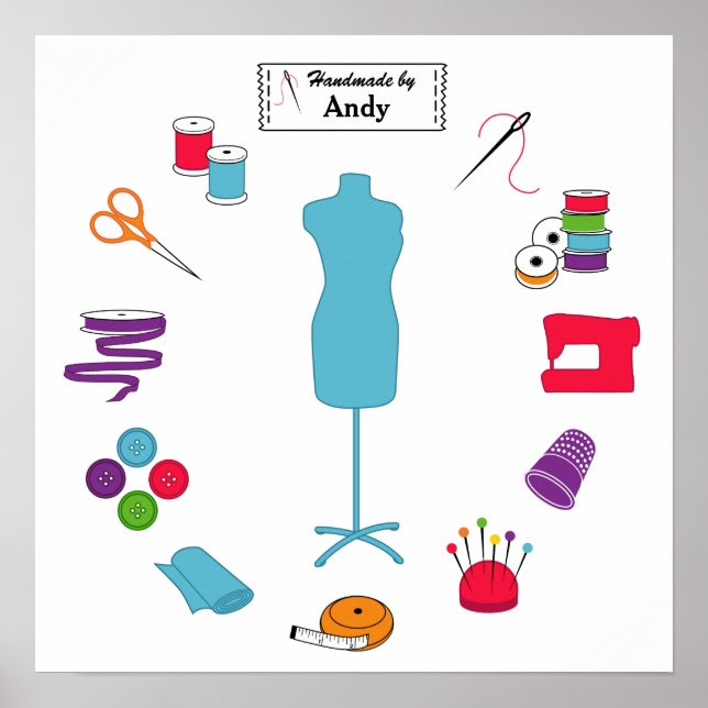 Customise the Label Sew Right Poster (Front)