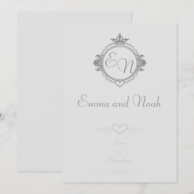 Customise the names, initials and phrase invitation (Front/Back)
