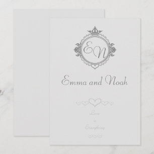 Customise the names, initials and phrase invitation
