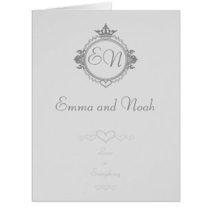 Customise the names, initials and phrase Love