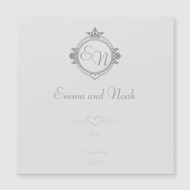 Customise the names, initials and phrase Love (Front)