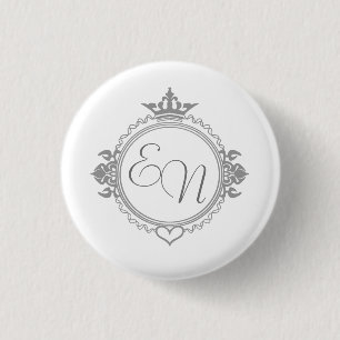 Customise the names, initials and phrase Love 3 Cm Round Badge