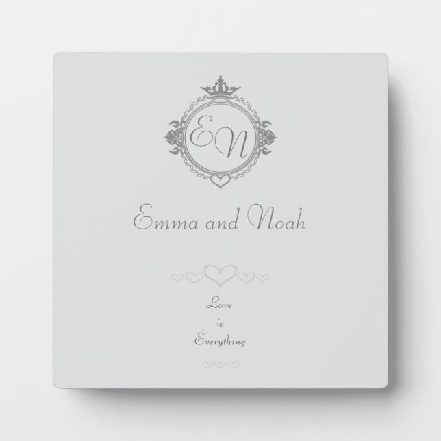 Customise the names, initials and phrase Love Plaque (Front)