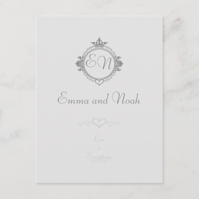Customise the names, initials and phrase Love Postcard (Front)