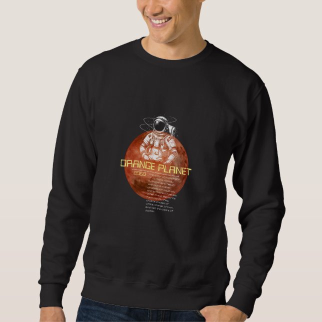 Customise the Orange Planet design Sweatshirt (Front)