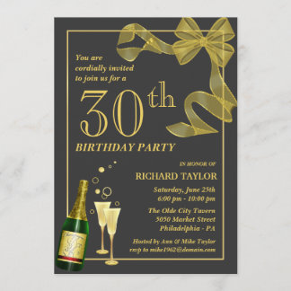 Customise the Year 30th Birthday Party Invitations
