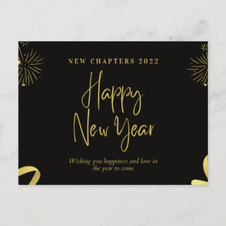 Customise the Year Chapters 2022 Happy New Year Po Postcard