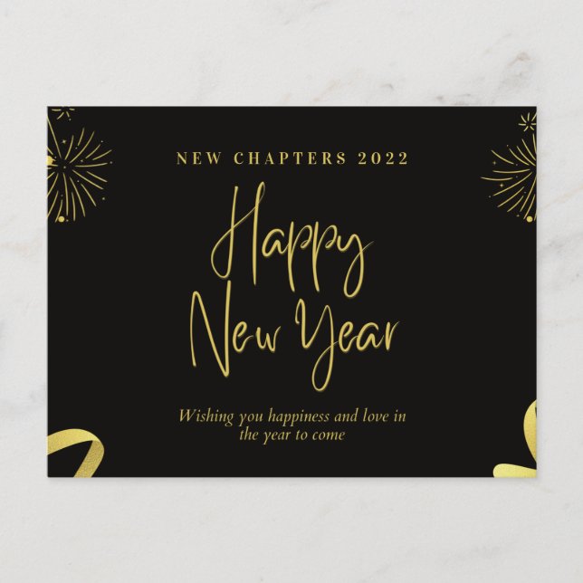 Customise the Year Chapters 2022 Happy New Year Postcard (Front)