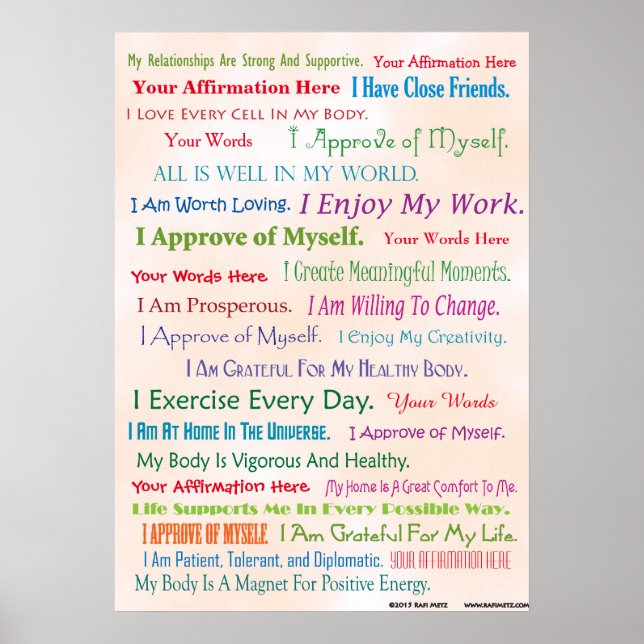 Customise this Affirmation Poster (Front)