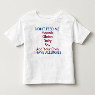 Customise this Allergy Shirt for Toddlers