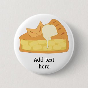 Customise this Apple Pie Slice graphic 6 Cm Round Badge
