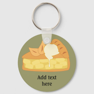 Customise this Apple Pie Slice graphic Key Ring