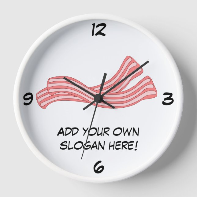 Customise this Bacon Rashers graphic Clock (Front)