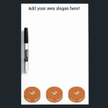 Customise this Bagel graphic Dry Erase Board<br><div class="desc">Add a slogan or name to create a personalised gift with a bagel theme. Image shows a bread ring filled with lettuce,  meat and tomato.</div>