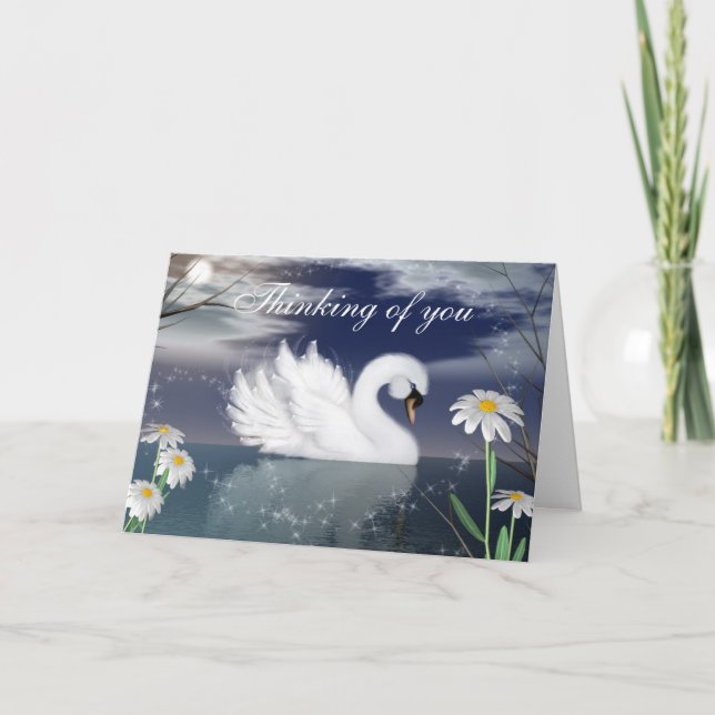 Customise this Beautiful Swan Greeting Card (Front)