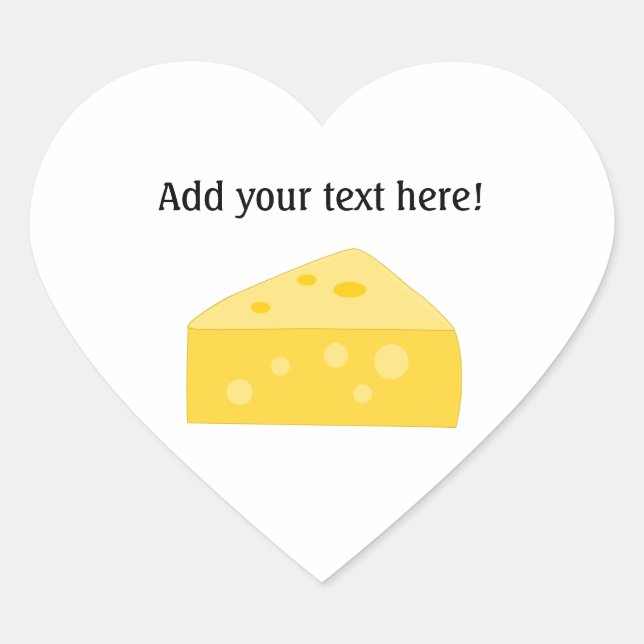 Customise this Big Cheese graphic Heart Sticker (Front)
