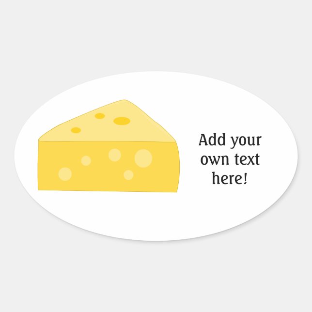 Customise this Big Cheese graphic Oval Sticker (Front)