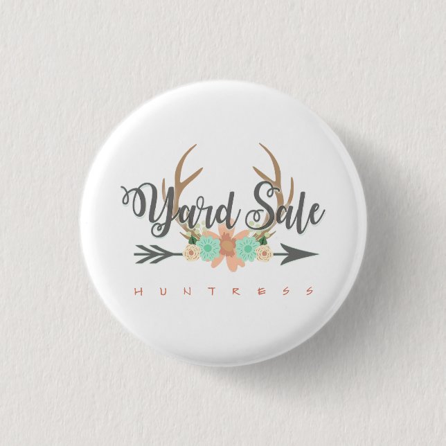 Customise This BOHO Yard Sale Button (Front)